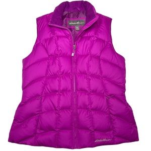 Eddie Bauer magenta puffer Women’s vest Size M